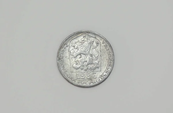 Аверс Чешской Монеты Геллера 1986 Года — стоковое фото