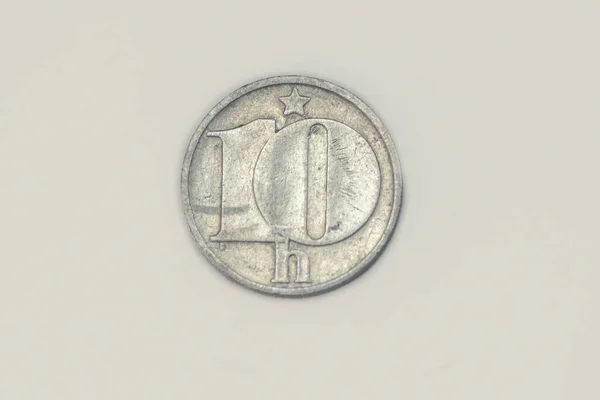 Reverse 1978 Czech Heller Coin — 스톡 사진