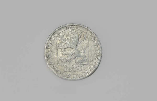 Obverse 1978 Czech Heller Coin — Stok fotoğraf