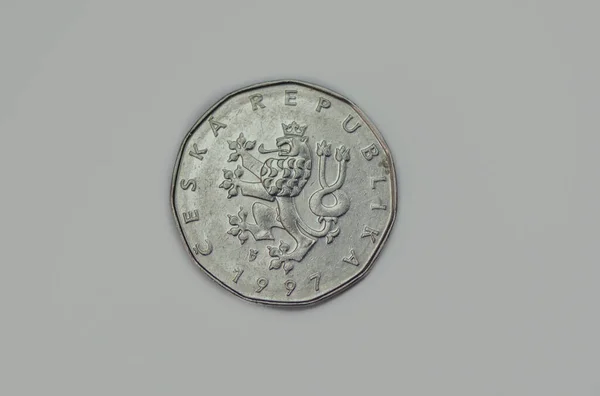 Obverse 1997 Czech Korun Coin — Stock fotografie
