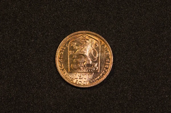 Obverse 1977 Czech Heller Coin — Stock Photo, Image