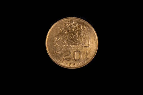 Αντίστροφη Έκδοση Χιλιανού Νομίσματος Centesimo Του 1971 — Φωτογραφία Αρχείου