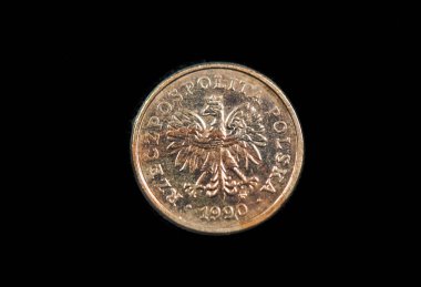 Obverse of the Polish 10 grosze coin of 1990