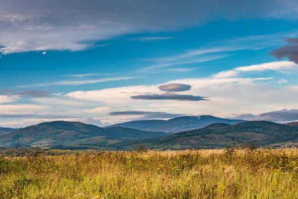 Zona Rurală Toamnă Carpați Apusul Soarelui — Fotografie, imagine de stoc