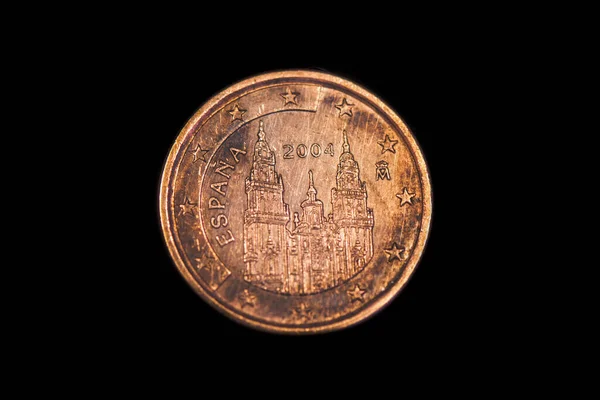 Εμπροσθότυπος Του Ισπανικού Νομίσματος Των Λεπτών Σεντ Του 2004 — Φωτογραφία Αρχείου