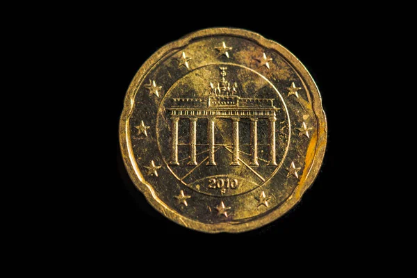 Обратная Сторона Немецкой Монеты Евро 2010 Года — стоковое фото
