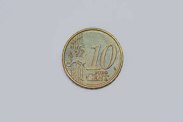 2007年のスペイン10ユーロ硬貨の逆 — ストック写真