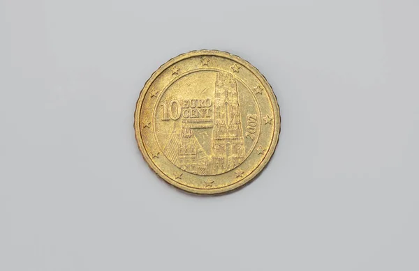 Αντίστροφη Έκδοση Αυστριακού Νομίσματος Των Λεπτών Σεντ Του 2002 — Φωτογραφία Αρχείου