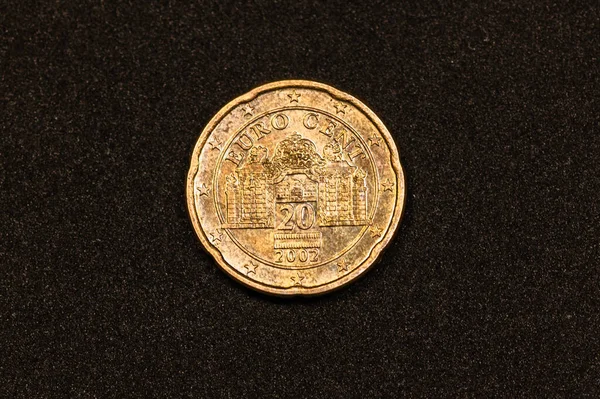 Εμπρόσθια Όψη Αυστριακού Νομίσματος Των Λεπτών Σεντ Του 2002 — Φωτογραφία Αρχείου