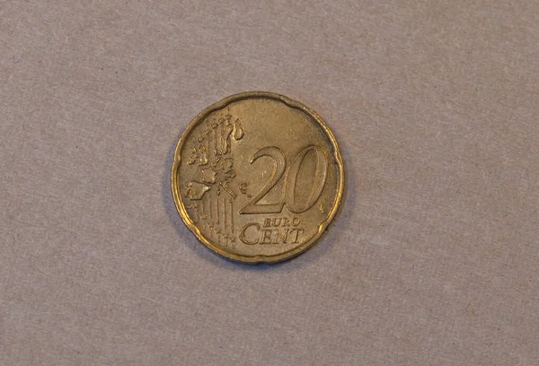 Зворотний Бік Італійської Монети Євро 2002 Року — стокове фото