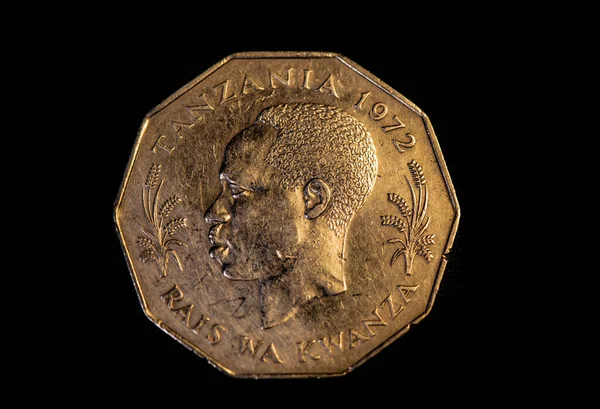 Averse Tanzanské Šilinkové Mince Roku 1972 — Stock fotografie