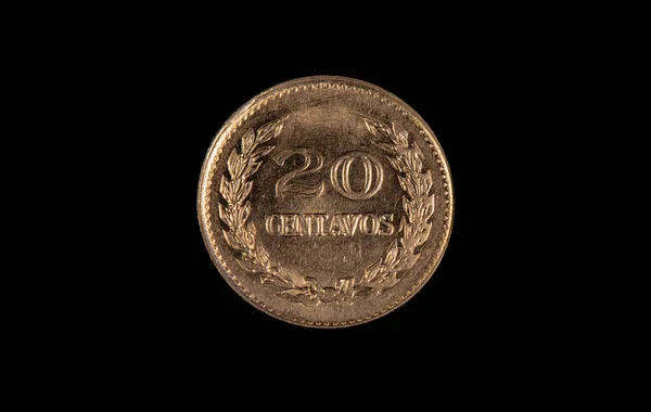 Odwrót Monety Kolumbijskiej Nominale Centavos 1970 Roku — Zdjęcie stockowe
