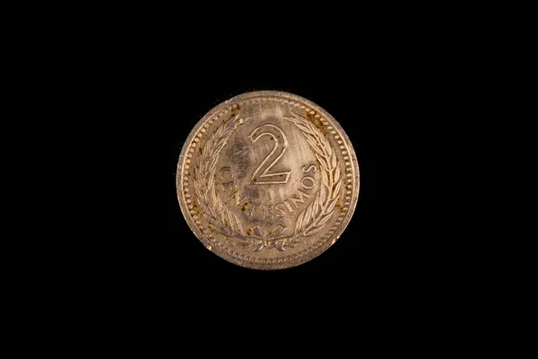 1953年のウルグアイ2センテシモ硬貨の裏面 — ストック写真