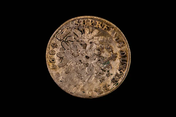 Baksida Ett Preussiskt Grovt Mynt Från 1684 — Stockfoto