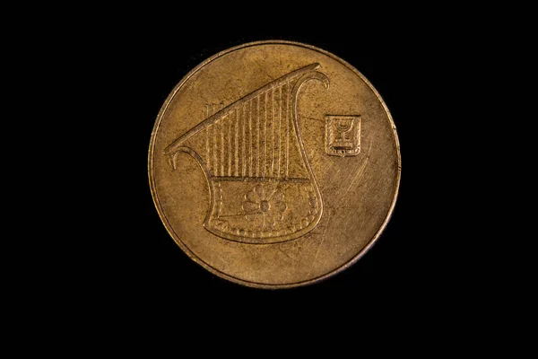 Vorderseite Einer Halb Neuen Israelischen Schekel Münze Von 1988 — Stockfoto