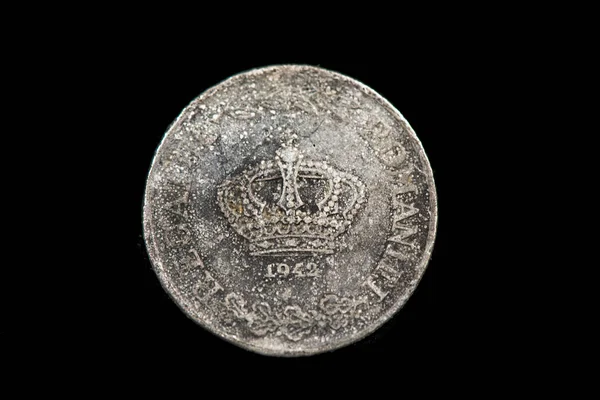 Framsida Ett Rumänskt Lei Mynt Från 1942 — Stockfoto