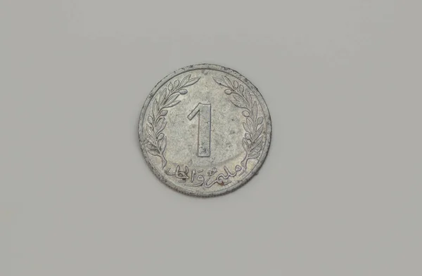 Reverse Tunisian Millime Coin 1960 Issue — Stock fotografie