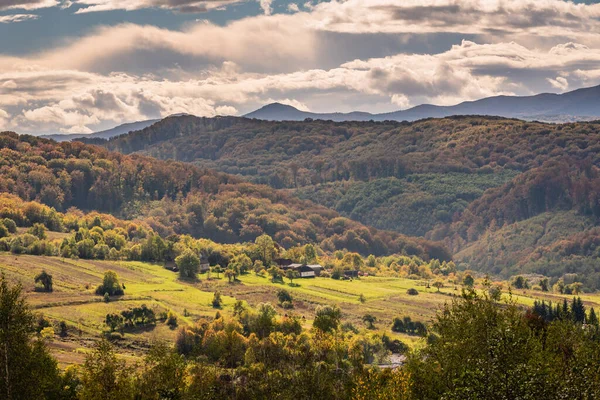 Peisaj Toamnă Mediul Rural Montan — Fotografie, imagine de stoc