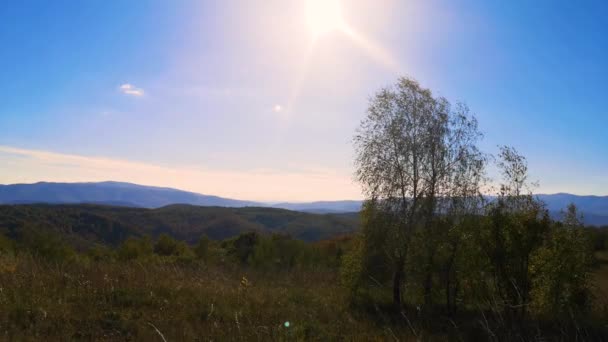 秋天喀尔巴阡山脉的景观 — 图库视频影像