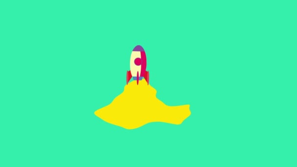 Rocket Small Animation Videos — Stockvideo