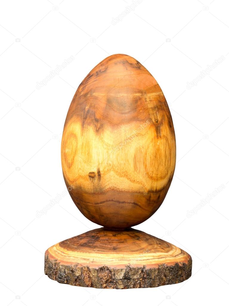 Egg made of acacia wood