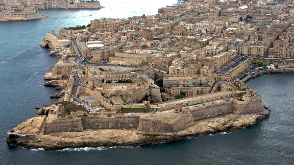 La valetta, malta-luchtfoto — Stockfoto