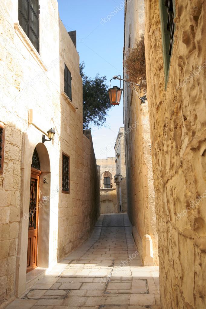 Narrow streets of Mdina, Malta