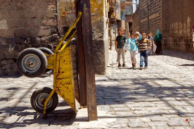 Back alleys of Diyarbakir, Turkey clipart