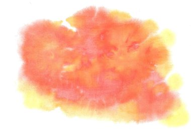 Beyaz arkaplan taramasında sulu boya lekeleri