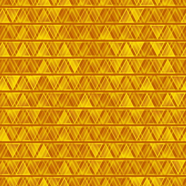 Fondo amarillo triángulos abstractos sin costura — Vector de stock