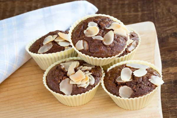 Mini sized chocolate muffins. — Stock Photo, Image