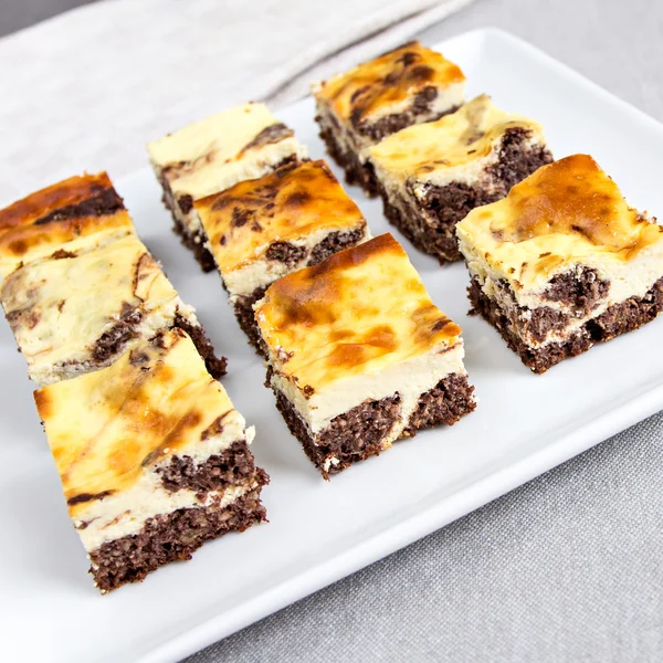 Pastel de queso Brownie —  Fotos de Stock