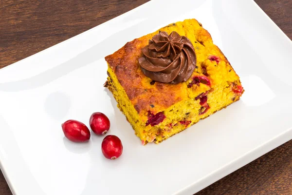 Bolo de abóbora e cranberry — Fotografia de Stock