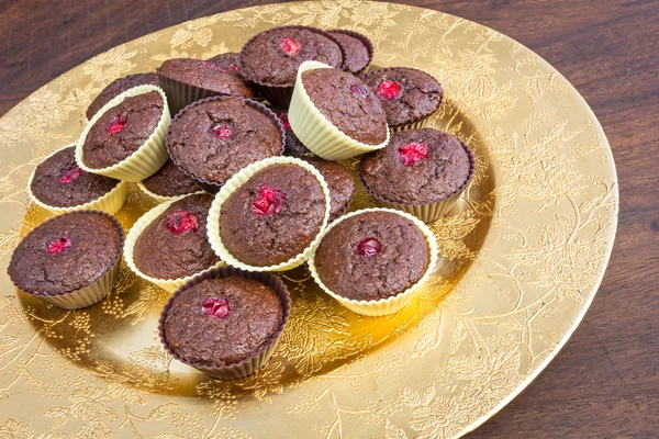 Chocolade muffins met cranberry — Stockfoto