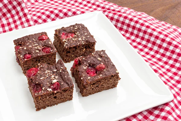 Cranberry chocoladetaart — Stockfoto