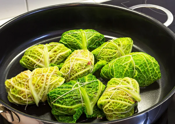Savoy cabbage filled with minced meat.