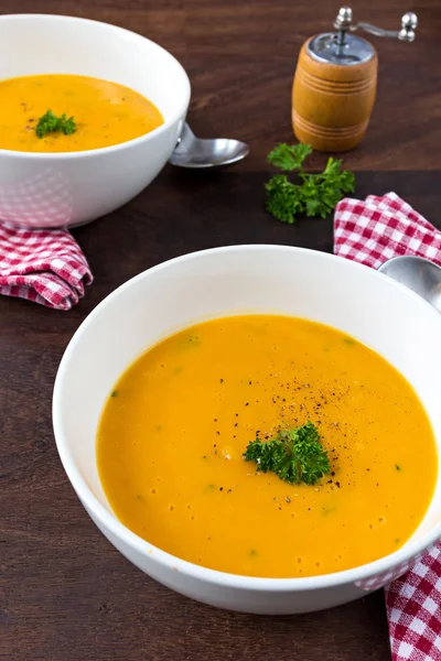 pumpkin cream soup for two