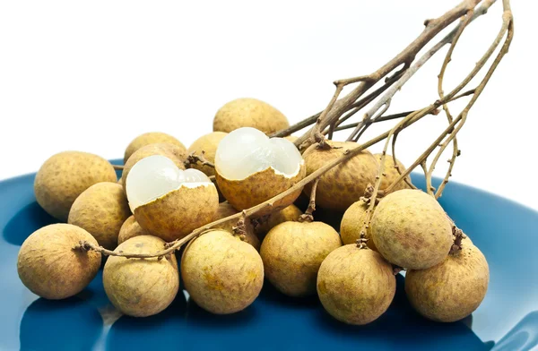 Ovoce čerstvé longan na jídlo, modré — Stock fotografie