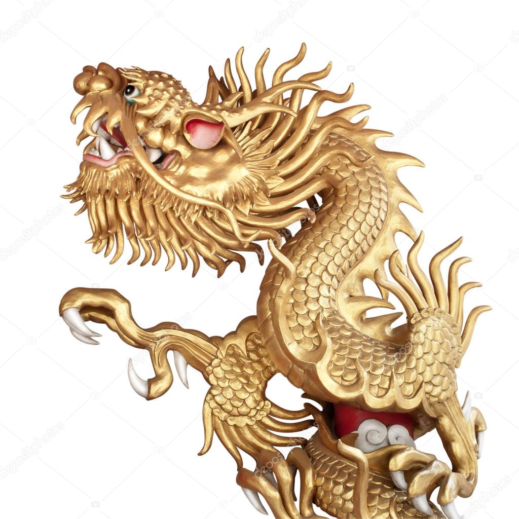 Chinese Golden Dragon Sculpture Stock Photo by ©fotoslaz 34700487