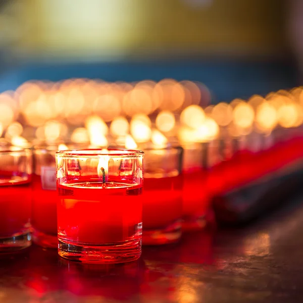 Svíčka ve skle — Stock fotografie