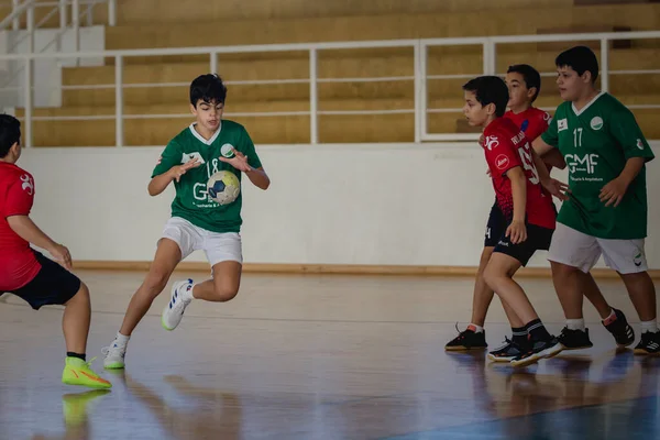 Viana Castelo Portugal November 2021 Afifense Player Action Vermoim Handball — стокове фото