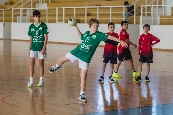 Viana Castelo Portugal November 2021 Afifense Player Action Vermoim Handball — Stock Fotó