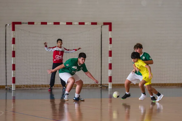 Viana Castelo Portugal November 2021 Afifense Player Action Vermoim Handball — Fotografia de Stock