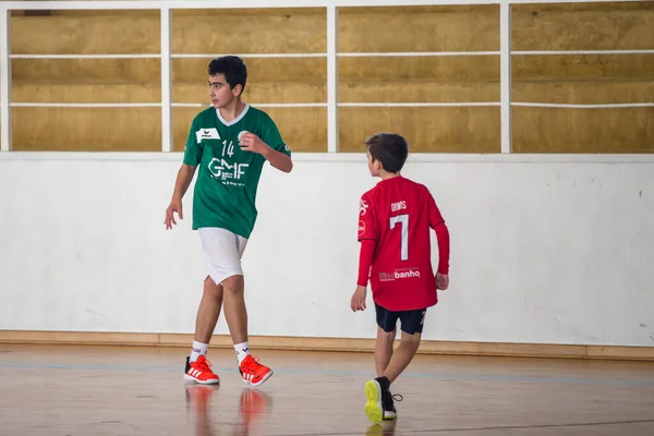 Viana Castelo Portugal November 2021 Afifense Player Action Vermoim Handball — Stock Photo, Image