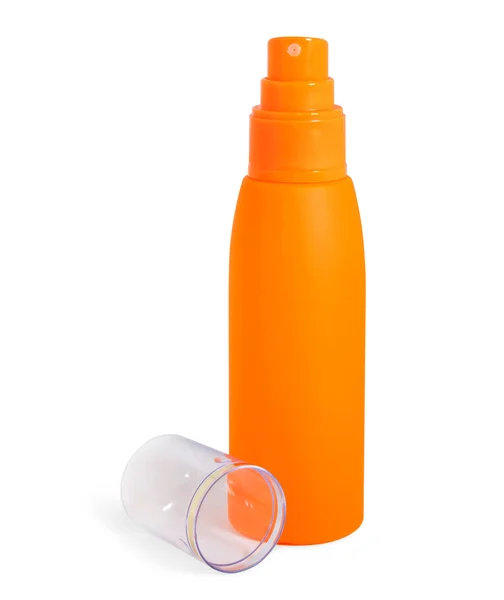 Flasche mit Sonnencreme — Stockfoto