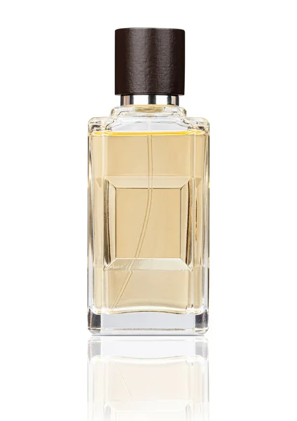 Garrafa Perfume Luxuoso Isolado Sobre Fundo Branco Com Caminho Recorte — Fotografia de Stock
