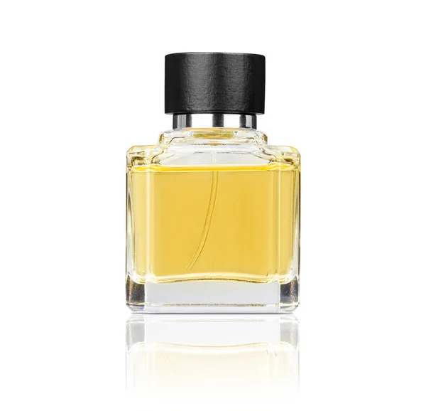 Frasco Perfume Luxuoso Isolado Sobre Fundo Branco — Fotografia de Stock