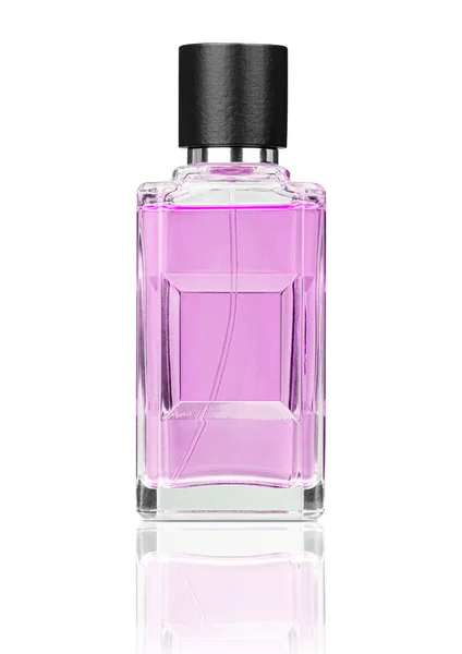 Flacon Parfum Luxueux Isolé Sur Fond Blanc Avec Chemin Coupe — Photo