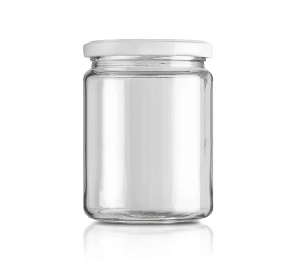 Glasgefäß Isoliert Auf Weißem Hintergrund Mit Clipping Pfad — Stockfoto