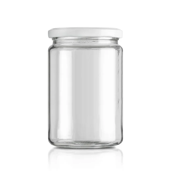 Vaso Vetro Isolato Sfondo Bianco — Foto Stock